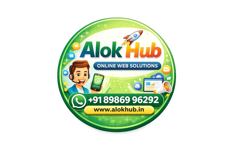 Alok Hub Online Web Solutions Logo